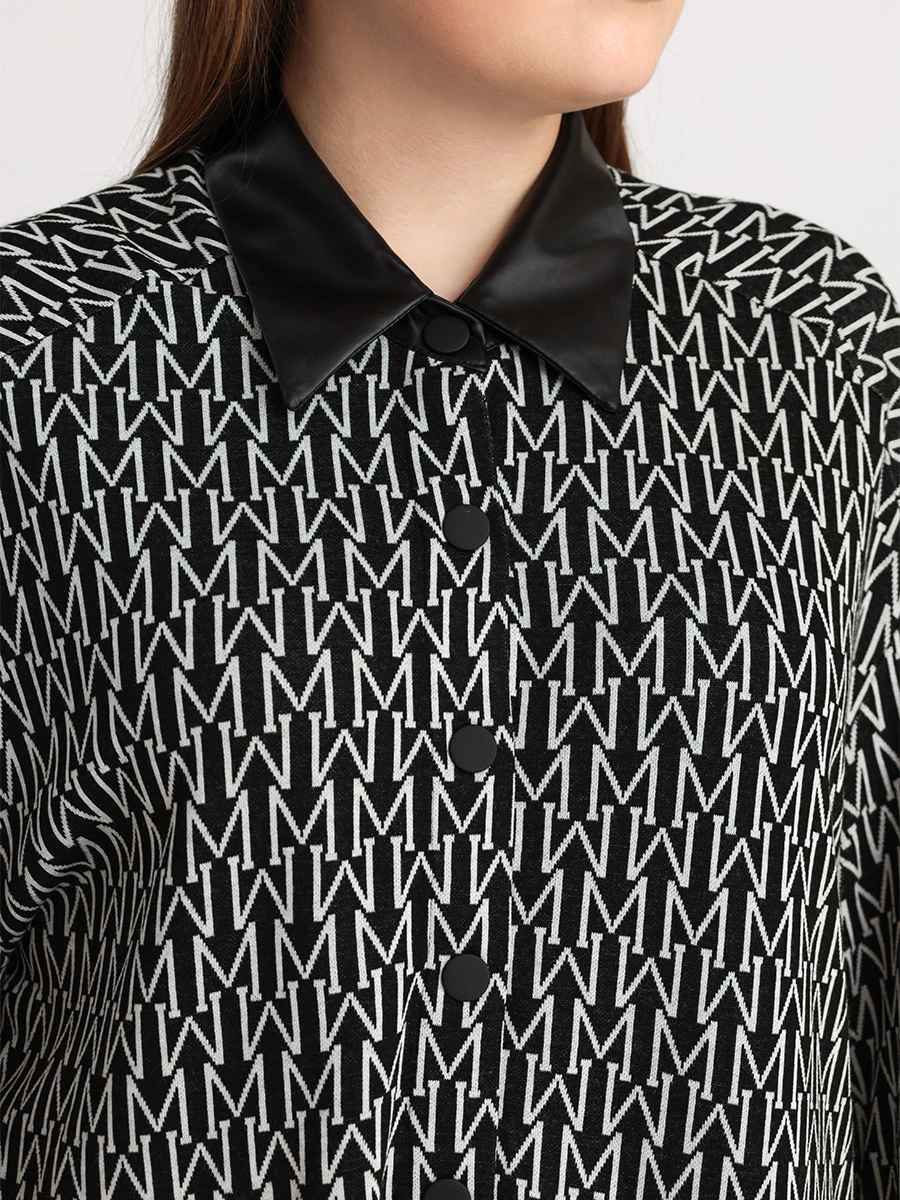 Трикотажная блуза с графичным принтом